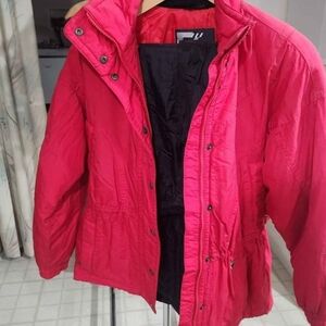 Women's Red Ski Jacket And Waterproof Ski Pants